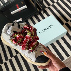 LANVIN Leather Curb Sneakers